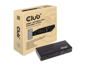 Club3D Video switch 4:1 HDMI 2.0 4K60Hz UHD, 4 porty