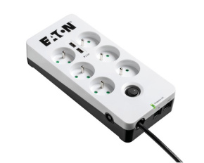 Eaton Protection Box 6 Tel@ USB FR, přepěťová ochrana, 6 zásuvek, 2x USB nabíječka, 1m