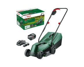 BOSCH EasyMower 18V-32-200, akumulátorová sekačka na trávu, 18 V, šířka střihu 32 cm, výška střihu 20–60 mm, aku 4.0 Ah