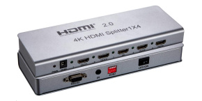 PremiumCord HDMI 2.0 splitter 1-4 porty, 4K x 2K/60Hz, FULL HD, 3D