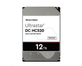 Western Digital Ultrastar® HDD 12TB (HUH721212ALE600) DC HC520 3.5in 26.1MM 256MB 7200RPM SATA 512E ISE (GOLD)