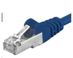 PREMIUMCORD Patch kabel CAT6a S-FTP, RJ45-RJ45, AWG 26/7 1,5m modrá