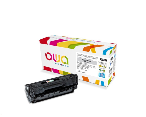 OWA Armor toner pro HP Laserjet 1010, 1012, 1015, 1020, 1022, 4000 Stran, Q2612A JUMBO, černá/black