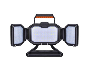 Solight LED reflektor 30W, přenosný, nabíjecí, 3000lm, oranžovo-černý