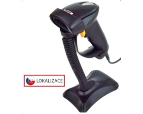 Virtuos CCD čtečka HT-310A s dlouhým dosahem, USB (klávesnice/RS232),stojánek , černá