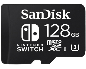 SanDisk MIcroSDXC karta 128GB for Nintendo Switch (R:100/W:90 MB/s, UHS-I, V30, U3, C10, A1) licensed Product