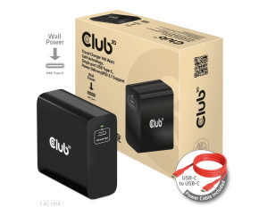 Club3D cestovní nabíječka USB-C 140W GaN Technologie, 1xUSB-C, podpora PD 3.1