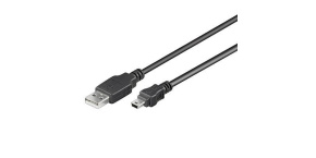 PremiumCord kabel USB 2.0, A-B mini, 5pinů, 0,5m