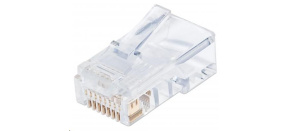 Intellinet konektor RJ45, Cat5e, UTP, 50µ, drát i lanko, 100 ks v nádobě