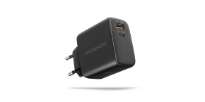 AXAGON ACU-PQ45 GaN nabíječka do sítě 45W, 2x port (USB-A + USB-C), PD3.0/PPS/QC4+/SFC 2.0/AFC/Apple