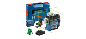 BOSCH GLL 3-80 CG, čárový laser, až 30 m, s přijímačem až 120 m, akumulátor