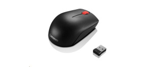 LENOVO myš bezdrátová Essential Compact Wireless Mouse - 1000 DPI, Optical, USB, 3 tlačítka, černá