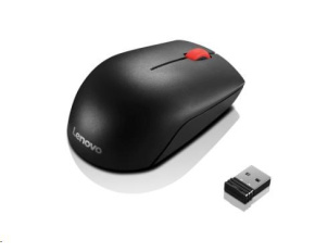 LENOVO myš bezdrátová Essential Compact Wireless Mouse - 1000 DPI, Optical, USB, 3 tlačítka, černá