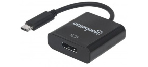 MANHATTAN převodník z USB 3.1 na Display Port (Type-C Male to DisplayPort Female, Black)