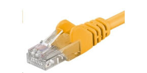 PremiumCord Patch kabel UTP RJ45-RJ45 CAT6 0.25m žlutá