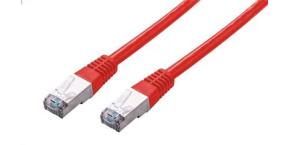 C-TECH kabel patchcord Cat5e, FTP, červený, 1m