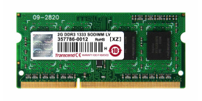 TRANSCEND SODIMM DDR3L 2GB 1333MHz 1Rx8 CL9