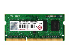 TRANSCEND SODIMM DDR3L 2GB 1333MHz 1Rx8 CL9