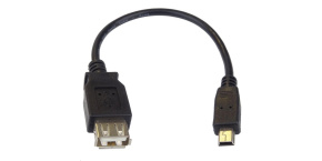 PREMIUMCORD USB redukce kabel USB A/female - Mini 5pin USB/male 20cm OTG