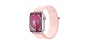 APPLE Watch Series 9 GPS 45mm Pink Aluminium Case with Light Pink Sport Loop