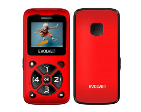 EVOLVEO Mobilní telefon pro seniory EasyPhone ID, červená