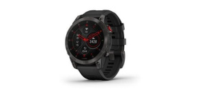 Garmin epix Sapphire, Titan Black/ Black Silicone Band