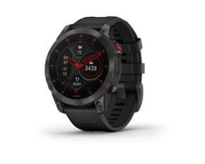 Garmin epix Sapphire, Titan Black/ Black Silicone Band