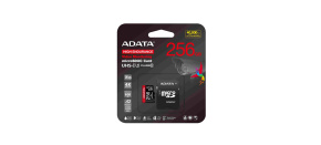 ADATA MicroSDXC karta 256GB High Endurance UHS-I C10 V30 A2 (R:100/W:85 MB/s) + SD adaptér
