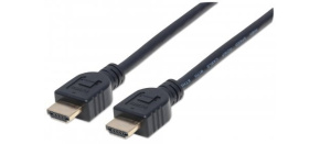 MANHATTAN kabel In-wall CL3 High Speed HDMI s Ethernetem, HEC, ARC, 3D, 4K, stíněný, 3m, Black