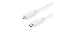 C-TECH kabel USB 3.2, Type-C (CM/CM), PD 100W, 20Gbps, 1m, bílý