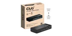 Club3D Video rozbočovač 1:4 HDMI 2.0 4K120Hz, 4 porty, černá