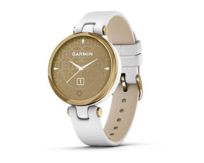 Garmin hodinky Lily® – Classic Edition, Luneta v barvě Light Gold, tělo White, řemínek z italské kůže, EU