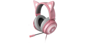 RAZER sluchátka Kraken Kitty, USB Headset, Chroma, Quartz / růžová