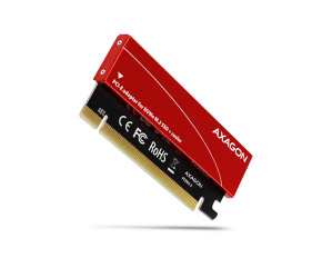 AXAGON PCEM2-S, PCIe x16 - M.2 NVMe M-key slot adaptér, kovový kryt pro pasivní chlazení