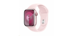 APPLE Watch Series 9 GPS + Cellular 41mm Pink Aluminium Case with Light Pink Sport Band - S/M