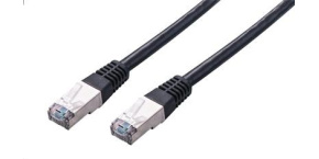 C-TECH kabel patchcord Cat5e, FTP, černý, 0,25m