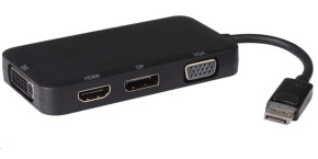 PREMIUMCORD adaptér DisplayPort - DP + HDMI + DVI + VGA , 1080p, 4K*2K