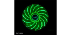 AKASA ventilátor Vegas 120x120x25mm, 1200RPM podsvícený, 15xLED, zelený