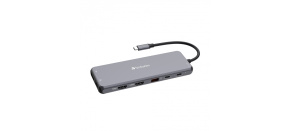 VERBATIM Hub USB-C Pro Multiport 13 Port, 6x USB-A, 2x USB-C, 2x HDMI, DP, RJ45, 3.5mm Jack audio, šedá