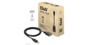 Club3D kabel DP na VGA, M/M, 2m, 28 AWG