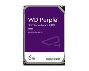 WD PURPLE WD64PURZ 6TB, SATA III 3.5", 256MB, 175MB/s, Low Noise, CMR