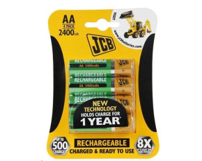 JCB RTU NiMH AA/R06, min.2400mAh, přednabitá, blistr 4 ks