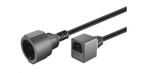 PREMIUMCORD Prodlužovací přívod 230V s EURO konektorem C14 (IEC connection) , 20cm