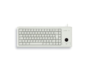 CHERRY klávesnice G84-4400, trackball, ultralehká, USB, EU, šedá