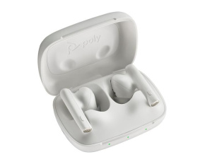 Poly Voyager Free 60 bluetooth headset, BT700 USB-C adaptér, nabíjecí pouzdro, bílá