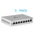 UBNT UniFi Switch US-8, 5-PACK, bez napájecích adaptérů! [8xGigabit, 1xPoE in, 1xPoE out, non-blocking 8Gbps]