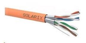 Instalační kabel Solarix STP, Cat6A, drát, LSOH B2ca, cívka 500m SXKD-6A-STP-LSOH-B2ca