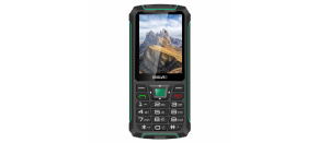 EVOLVEO StrongPhone W4, vodotěsný odolný Dual SIM telefon, černo-zelená
