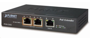 Planet POE-E202 PoE extender, 1xPoE-in, 2xPoE-out 25W, 802.3at/af, Gigabit