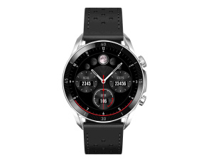 Garett Smartwatch V10 Silver-black leather